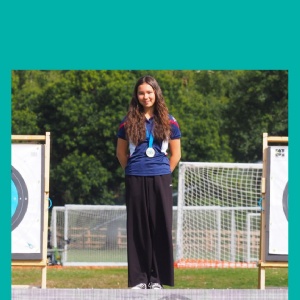 Eva wins gold medal in archery competition